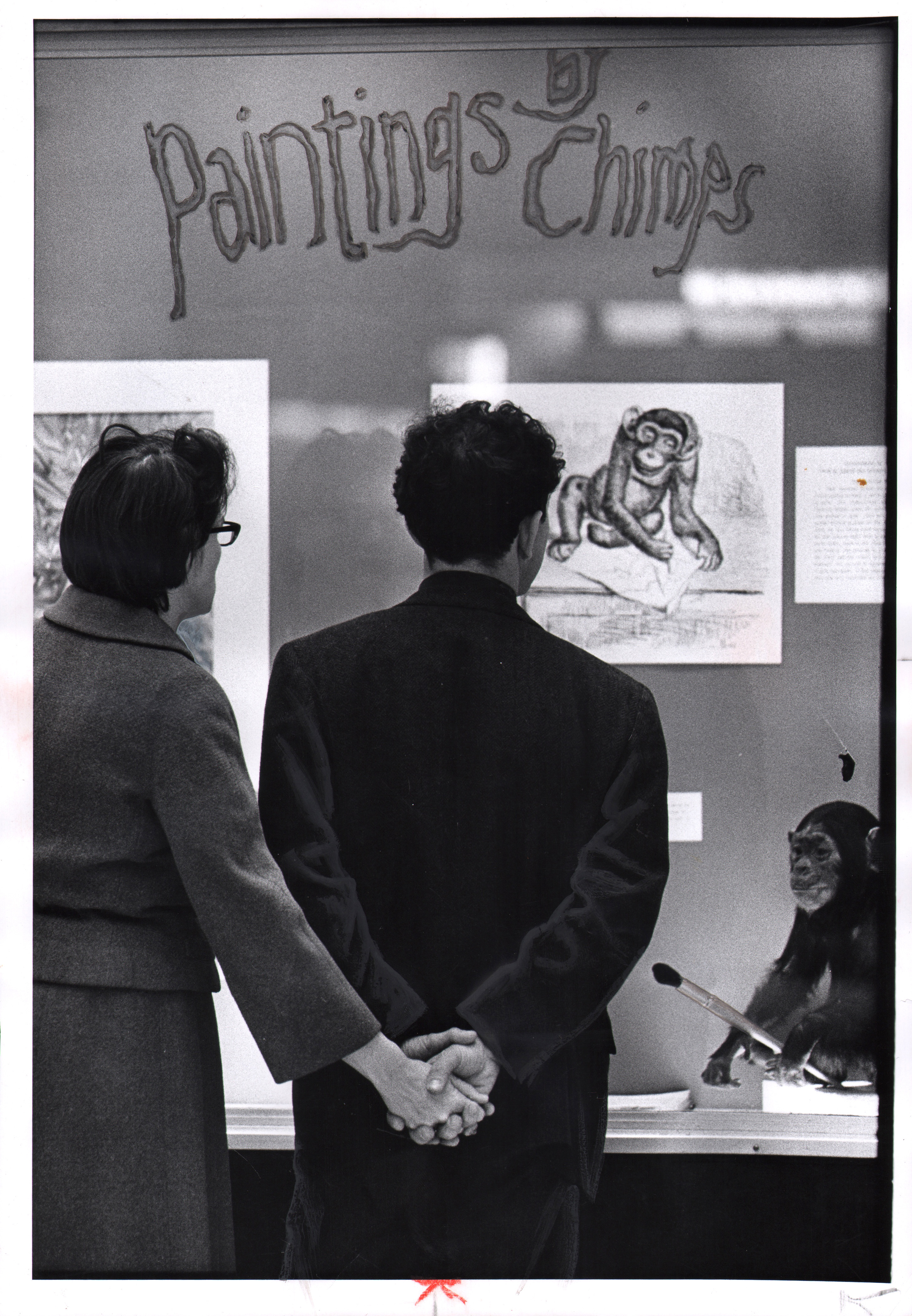 Chimpanzee artists - Paintings by Chimps / She Seeks Support For This Soul-Stirring Experience, 1967