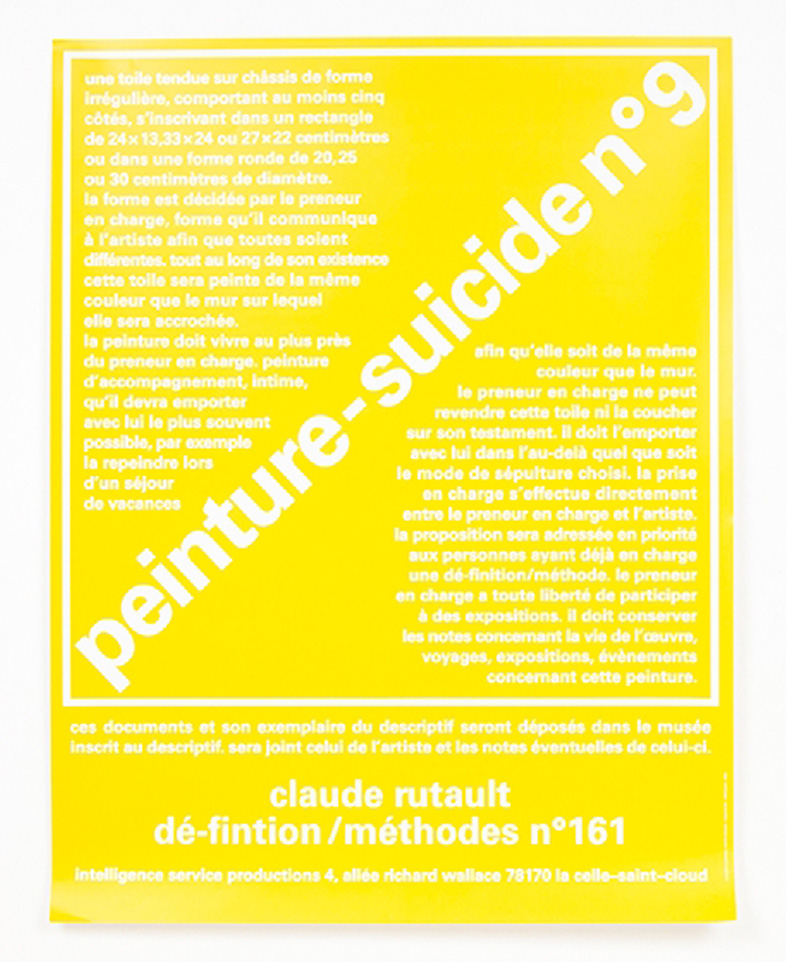 Claude Rutault - Peinture suicide #9, 2016