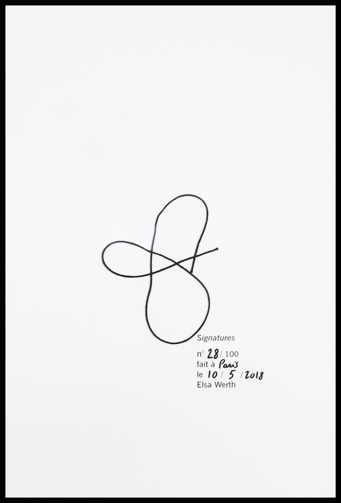 Elsa Werth - Signatures, 2018
