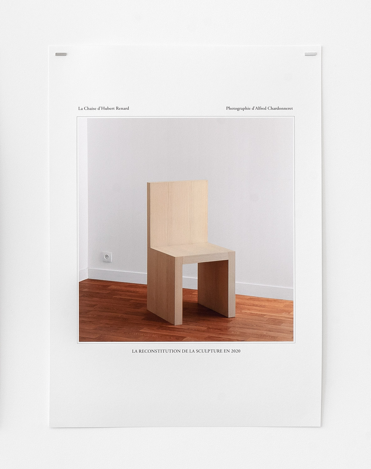 Hubert Renard - La Chaise d'Hubert Renard : la reconstitution de la sculpture en 2020, 2020
