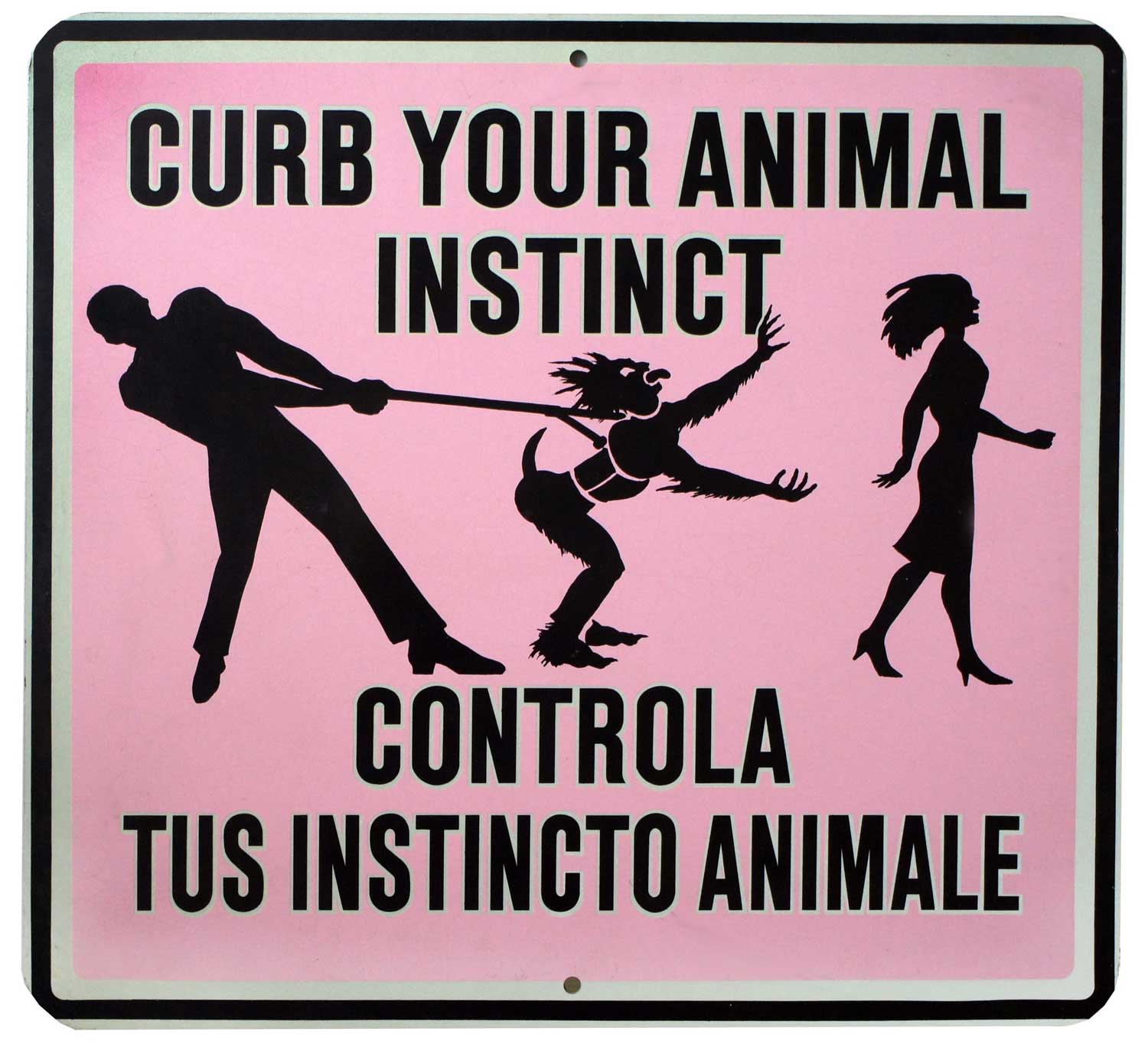 Ilona Granet - Emily Post Street Signs (CURB YOUR ANIMAL INSTINCT), 1986