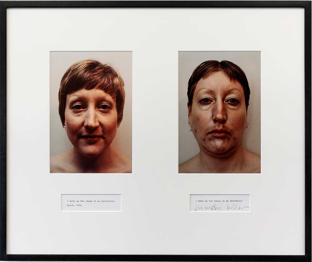 Martha Wilson - I Make Up the Image of My Perfection/I Make Up the Image of My Deformity, 1974