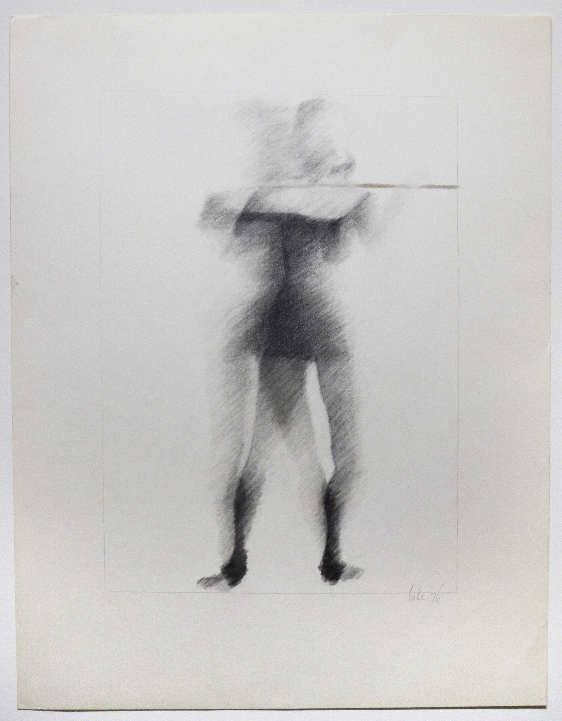 Suzy Lake - Painter and The Paintee (Tape Drawing), 1976